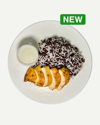 Picture of Grilled Chicken Breast w/ Blue Cheese Sauce + Side