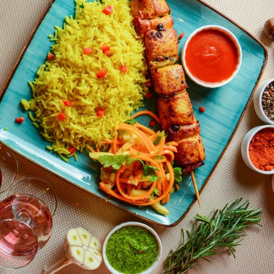 Picture of Spicy Chicken Skewers with “Paprika” Sauce