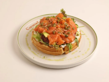 Picture of Waffle with Salmon