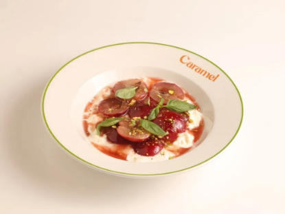 Picture of Stracciatella with Caramelized Grapes